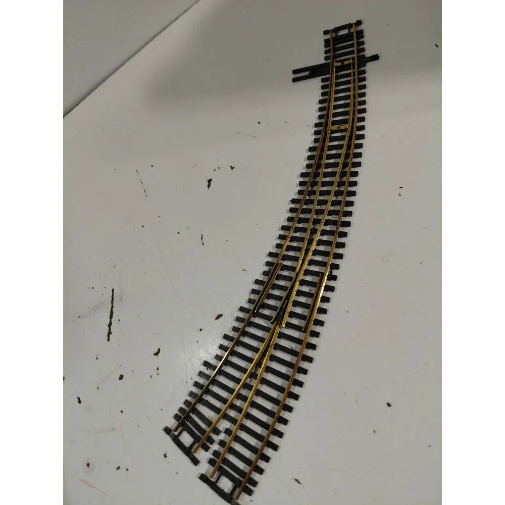 Shinohara HO Gauge Model Railroad Brass Curved Right Turnout Manual Switch Track